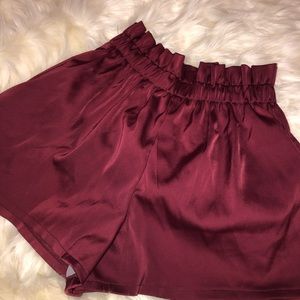 Women’s Maroon Flowy Shorts